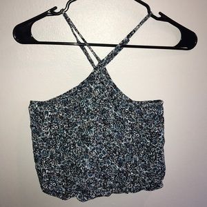 Xs AEO floral halter tank